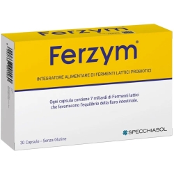 Specchiasol Ferzym 30 Capsule - Integratore Di Fermenti Lattici (Confezione Danneggiata)