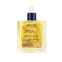 PHYTO 7 Elixir Intense Huile - Olio Sublimante Disciplinante Nutriente per Capelli Spessi, Secchi e Danneggiati 100 ml