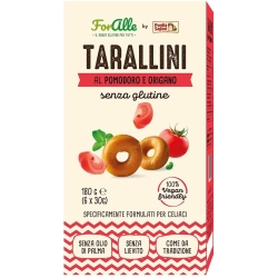 Tarallini al pomodoro e origano - snack salato senza glutine 180 gr