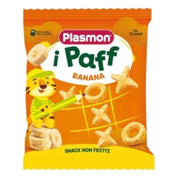 I Paff Banana - Snack per Bambini dai 12 Mesi Non Fritto Senza Sale Aggiunto 15 gr
