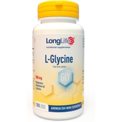 LongLife L-Glycine 500 mg - Integratore per la salute Del Sistema Nervoso 60 Capsule