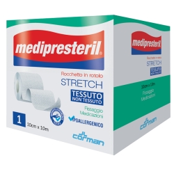 Medipresteril Stretch - Rocchetto in rotolo per fissaggio medicazioni 10 cm x 10 m