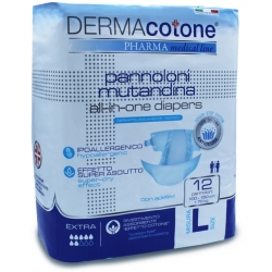 Dermacotone 12 Pannoloni Mutandina Superassorbente ed Elimina-Odori Taglia L