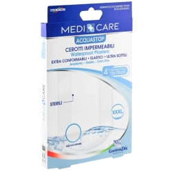 Medicare Acquastop - 4 Cerotti Impermeabili per Ferite 10x15cm
