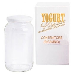 Yogurt Linea - Ricambio Vaso in Vetro con Coperchio