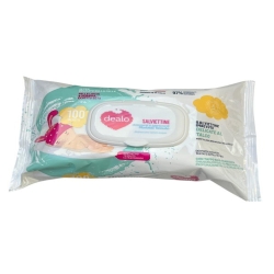 Dealo Baby al Talco - 100 Salviettine Imbevute Delicate