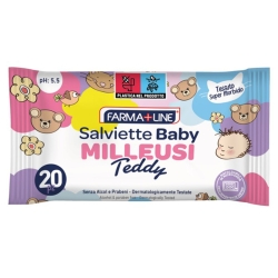 Baby Milleusi Teddy - 20 Salviette Delicate per Bambini