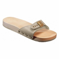 Scholl Pescura Flat Original Bycast Unisex - Zoccolo in Legno Taglia 37 Sabbia