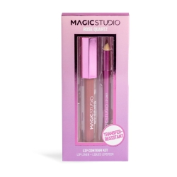 Kit Labbra Al Quarzo Rosa - Matita Labbra + Rossetto + Lucidalabbra