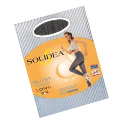 Solidea Silver Wave Long - Leggings Donna Micromassaggianti Compressione Graduata Taglia M/L Nero