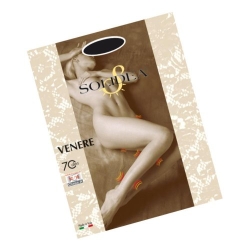 Solidea Venere 70 Den - Collant Punta Aperta (12/15 mmHg) Taglia 5-XXL Miele