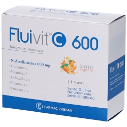 Fluivit C 600 14 Bustine - Integratore Per Le Vie Respiratorie