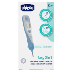 Chicco EASY - Termometro Digitale Pediatrico 2 in 1 con Memoria