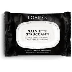 LOVREN 20 Salviettine Struccanti Waterproof 3in1 Idratanti e Lenitive 20 salviette