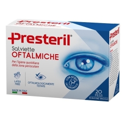Presteril - 20 Salviette Oftalmiche Per Igiene Oculare e Palpebrale