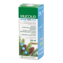 Mucolid Bronc Nac 600 - Integratore mucolitico fluidificante per la tosse e il catarro 200 ml