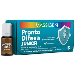 Massigen Pronto Difesa Junior 10 Flaconcini - Integratore per le difese immunitarie e la stanchezza
