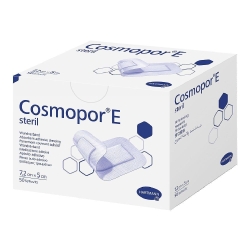 Cosmopor E Steril - 50 Medicazioni Sterili Adesive per Ferite ed Escoriazioni 7,2x5 cm