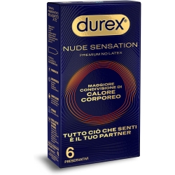 Durex Nude Sensation - 6 Preservativi in Nitrile Ultra Sottili ed Extra Lubrificati