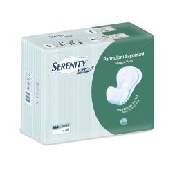 Serenity Soft Dry Sensitive - 30 Pannoloni Sagomati con Aloe e Vitamina E per Incontinenza Super