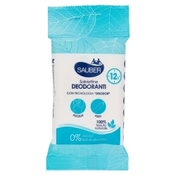 Sauber - 10 Salviettine Deodoranti per il Corpo