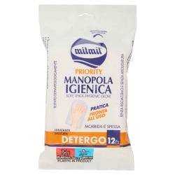 Manopola Igienica Detergo - 12 Manopole Igieniche Senza Risciacquo per Persona Allettata
