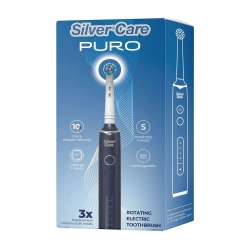 Silver Care Puro - Spazzolino Elettrico con 3 Testine Intercambiabili