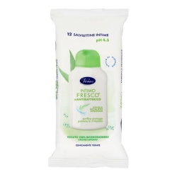VENUS Salviettine Intime Fresco Antibatteriche e Biodegradabili 12 salviette