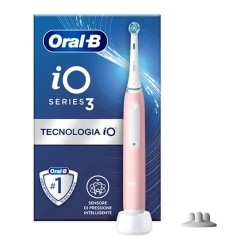 ORAL B iO 3S - Spazzolino Elettrico Ricaricabile con Sensore di Pressione e 3 Modalità Rosa
