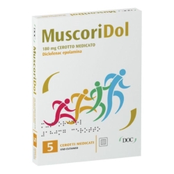 Doc Generici MuscorDol 180 mg - 5 Cerotti Medicati per Dolori e Infiammazioni