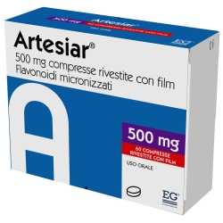 Artesiar 500 mg - Vasoprotettore per Insufficienza Venosa ed Emorroidi 60 compresse