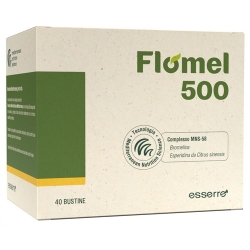 Flomel 500 - Integratore per il drenaggio dei liquidi e il microcircolo 40 Bustine