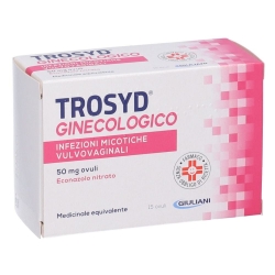 Trosyd Ginecologico 50mg Econazolo Nitrato - 15 Ovuli per Infezioni Micotiche Vulvovaginali