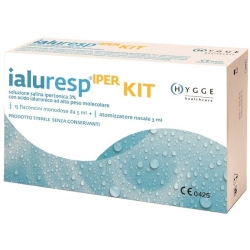 Ialuresp Iper Kit - Decongestionante e Fluidificante Nasale per Raffreddore e Riniti 15 Flaconcini + Atomizzatore