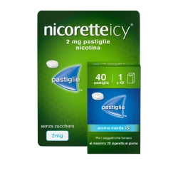 Nicoretteicy 2mg - 40 Pastiglie di Nicotina per Smettere di Fumare