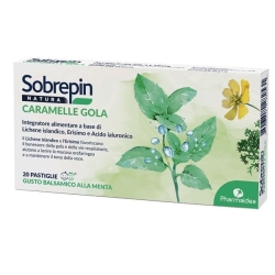 Sobrepin Natura Caramelle Gola 20 Pastiglie - Integratore per la gola e le vie respiratorie