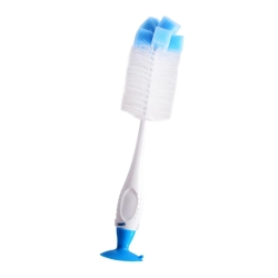 Scovolino - 2in1 per Biberon e Bottiglie con Base a Ventosa Blu