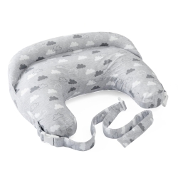 Chicco Boppy Deluxe Clouds - Cuscino Allattamento Ergonomico Grigio
