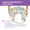 Chicco Boppy Deluxe Clouds - Cuscino Allattamento Ergonomico Grigio
