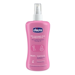 Chicco Olio Massaggio 4in1 - Prevenzione Smagliature Idratante Elasticizzante Pre e Post Parto 200 ml