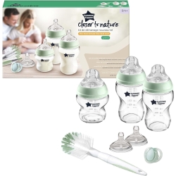 Natural Start Newborn Starter Set - Kit per Allattamento in vetro
