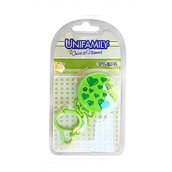 Unifamily CLIP - Catenella Portasucchietto per Bambino Senza BPA - Verde