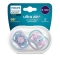Avent Ultra Air - 2 Ciucci in Silicone 6-18 Mesi con Custodia Sterilizzante