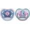 Avent Ultra Air - 2 Ciucci in Silicone 6-18 Mesi con Custodia Sterilizzante