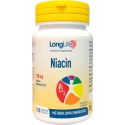 Longlife Niacin 100 mg - Integratore Di Vitamina B 100 Compresse