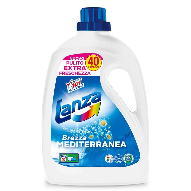 Brezza Mediterranea - Detersivo liquido per lavatrice 40 Misurini 2000 ml