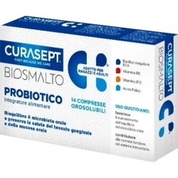 Curasept Biosmalto Probiotico 14 Compresse - Integratore Per Il Microbiota Orale