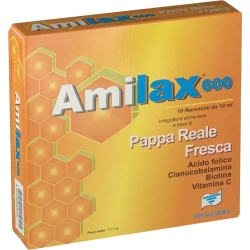 amilax 600 10 flaconcini da 10 ml - integratore con pappa reale