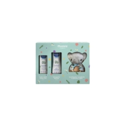 Mustela Cofanetto Koala - Set Regalo con Crema Viso,Fluido Detergente e Sonaglietto Koala