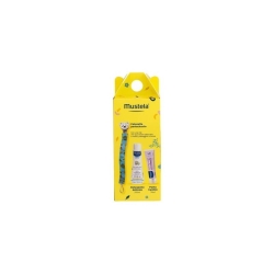 Mustela Welcome Kit - Cofanetto con Catenella Portaciuccio, Detergente Delicato e Pasta Cambio